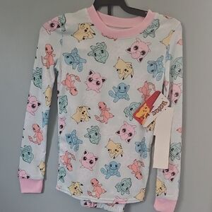 Pokemon Pastel Character Pajama Top - Pink Trim